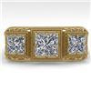 Image 1 : 2 CTW Past Present Future VS/SI Princess Diamond Ring 18K Yellow Gold - REF-481H6A - 36070