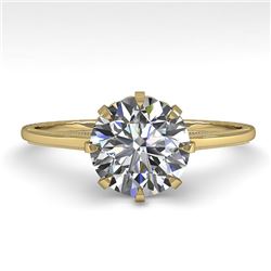 1.50 CTW Certified VS/SI Diamond Engagement Ring 18K Yellow Gold - REF-567K2W - 35758