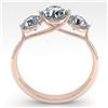 Image 2 : 2 CTW Past Present Future Certified VS/SI Diamond Ring Martini 14K Rose Gold - REF-390W9F - 38346