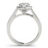 Image 4 : 2.02 CTW Certified VS/SI Diamond 2Pc Wedding Set Solitaire Halo 14K White Gold - REF-566A8X - 30810