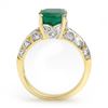 Image 2 : 3.83 CTW Emerald & Diamond Ring 10K Yellow Gold - REF-48T2M - 14029