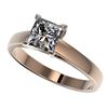Image 1 : 1.25 CTW Certified VS/SI Quality Princess Diamond Solitaire Ring 10K Rose Gold - REF-372N3Y - 33014