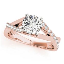 0.77 CTW Certified VS/SI Diamond Solitaire Ring 18K Rose Gold - REF-126T9M - 27499