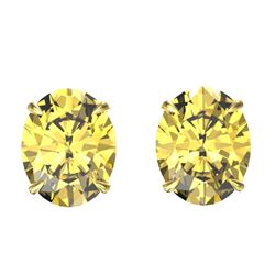 5 CTW Citrine Designer Inspired Solitaire Stud Earrings 18K Yellow Gold - REF-33W3F - 21659