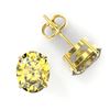 Image 2 : 5 CTW Citrine Designer Inspired Solitaire Stud Earrings 18K Yellow Gold - REF-33W3F - 21659