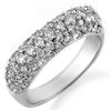 1.25 CTW Certified VS/SI Diamond Ring 18K White Gold - REF-108H2A - 10556