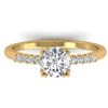 0.93 CTW Certified VS/SI Diamond Solitaire Art Deco Ring 14K Yellow Gold - REF-171H3A - 30458