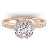 1.75 CTW Certified VS/SI Diamond Art Deco Ring 14K Rose Gold - REF-390Y4K - 30274