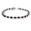 Image 1 : 6.10 CTW Amethyst Bracelet 10K White Gold - REF-40W4F - 13585