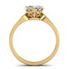 Image 4 : 1.05 CTW Certified VS/SI Diamond Solitaire Art Deco Ring 14K Yellow Gold - REF-278A8X - 30563