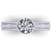 Image 1 : 1.06 CTW Solitaire Certified VS/SI Diamond Ring 14K White Gold - REF-286M6H - 38535