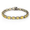 16.40 CTW Citrine Bracelet 10K White Gold - REF-46F5N - 13804