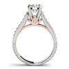 1.7 CTW Certified VS/SI Diamond Pave 2Pc Wedding Set 14K White & Rose Gold - REF-234X2T - 32060