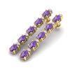 15.47 CTW Amethyst & VS/SI Certified Diamond Tennis Earrings 10K Yellow Gold - REF-75N6Y - 29471