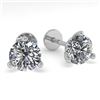 0.52 CTW Certified VS/SI Diamond Stud Earrings Martini 14K White Gold - REF-44T4M - 30565