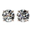 3 CTW Certified H-SI/I Quality Diamond Solitaire Stud Earrings 10K Rose Gold - REF-645N2Y - 33121