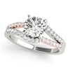 Image 1 : 1.4 CTW Certified VS/SI Diamond Solitaire Ring 18K White & Rose Gold - REF-392N5Y - 27935