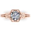 Image 1 : 1 CTW Solitaire Certified VS/SI Diamond Ring 14K Rose Gold - REF-287W3F - 38530