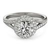 1.85 CTW Certified VS/SI Diamond Solitaire Halo Ring 18K White Gold - REF-513A6X - 26829