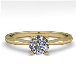 0.50 CTW VS/SI Diamond Engagement Designer Ring 14K Yellow Gold - REF-101Y8K - 38447