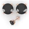 Image 2 : 2.0 CTW Black Diamond Stud Designer Earrings 18K Rose Gold - REF-63A8X - 32306