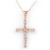 0.75 CTW Certified VS/SI Diamond Necklace 14K Rose Gold - REF-50K8W - 10568