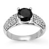 2.05 CTW VS Certified Black & White Diamond Ring 14K White Gold - REF-89Y3K - 11866