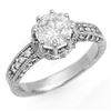 1.75 CTW Certified VS/SI Diamond Solitaire Ring 18K White Gold - REF-568N8Y - 14116
