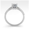 Image 4 : 0.52 CTW Princess Cut VS/SI Diamond Engagement Designer Ring 18K White Gold - REF-98H4A - 32391