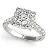 2 CTW Certified VS/SI Diamond Solitaire Halo Ring 18K White Gold - REF-430M2H - 26832