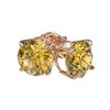 Image 4 : 1.50 CTW Certified Intense Yellow SI Diamond Solitaire Stud Earrings 10K Rose Gold - REF-192X2T - 33