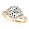 Image 1 : 1.25 CTW Certified VS/SI Diamond Solitaire Halo Ring 18K Yellow Gold - REF-212A8X - 26535