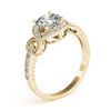 Image 4 : 1.33 CTW Certified VS/SI Diamond Solitaire Halo Ring 18K Yellow Gold - REF-374W8F - 26586