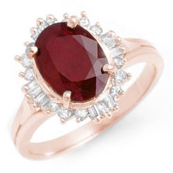 2.55 CTW Ruby & Diamond Ring 14K Rose Gold - REF-62H2A - 13120