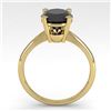 Image 4 : 5.0 CTW Oval Black Diamond Engagement Designer Ring 14K Yellow Gold - REF-123W8F - 38480