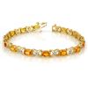 Image 1 : 10.15 CTW Yellow Sapphire & Diamond Bracelet 14K Yellow Gold - REF-92W8F - 10917