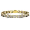 Image 1 : 16.72 CTW Emerald Cut Diamond Designer Bracelet 18K Yellow Gold - REF-3553W8F - 42754
