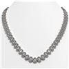 Image 1 : 42.56 CTW Oval Diamond Designer Necklace 18K White Gold - REF-7835W8F - 42812