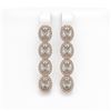 Image 1 : 6.08 CTW Oval Diamond Designer Earrings 18K Rose Gold - REF-1132T4M - 42711