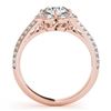 Image 2 : 2.05 2.05 CTW Certified VS/SI Diamond Solitaire Halo Ring 18K Rose Gold - REF-612N6Y - 27037