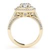 Image 2 : 2 CTW Certified VS/SI Diamond Solitaire Halo Ring 18K Yellow Gold - REF-439X8T - 26472