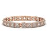Image 2 : 18.24 CTW Princess Diamond Designer Bracelet 18K Rose Gold - REF-3369Y8K - 42726