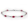 Image 1 : 5.02 CTW Ruby & Diamond Bracelet 10K White Gold - REF-36N8Y - 10927