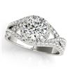 Image 2 : 1.65 CTW Certified VS/SI Diamond 2Pc Set Solitaire Halo 14K White Gold - REF-414Y2K - 31007
