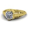 Image 2 : 1 CTW Solitaire Certified VS/SI Diamond Ring 14K Yellow Gold - REF-279H2A - 38534