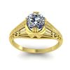 Image 4 : 1 CTW Solitaire Certified VS/SI Diamond Ring 14K Yellow Gold - REF-279H2A - 38534
