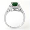 Image 2 : 2.0 CTW Emerald & Diamond Ring 18K White Gold - REF-85Y5K - 10713