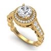 Image 1 : 1.91 CTW VS/SI Diamond Solitaire Art Deco Ring 18K Yellow Gold - REF-543W6F - 36976