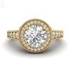 Image 2 : 1.91 CTW VS/SI Diamond Solitaire Art Deco Ring 18K Yellow Gold - REF-543W6F - 36976