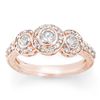 1.25 CTW Certified VS/SI Diamond Ring 14K Rose Gold - REF-99M3H - 11637